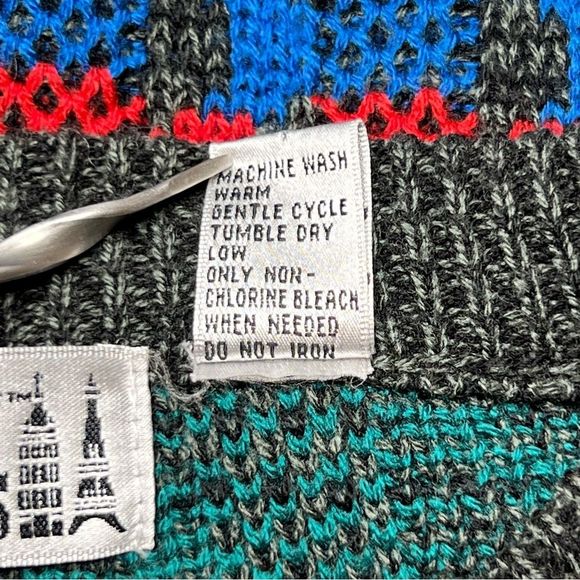 Multicolor Patterned Men's Sweater - Picture 11 of 12